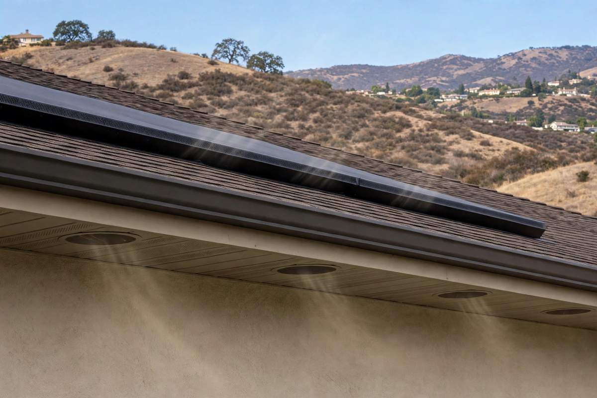 Attic ventilation and roof venting in a Simi Valley home