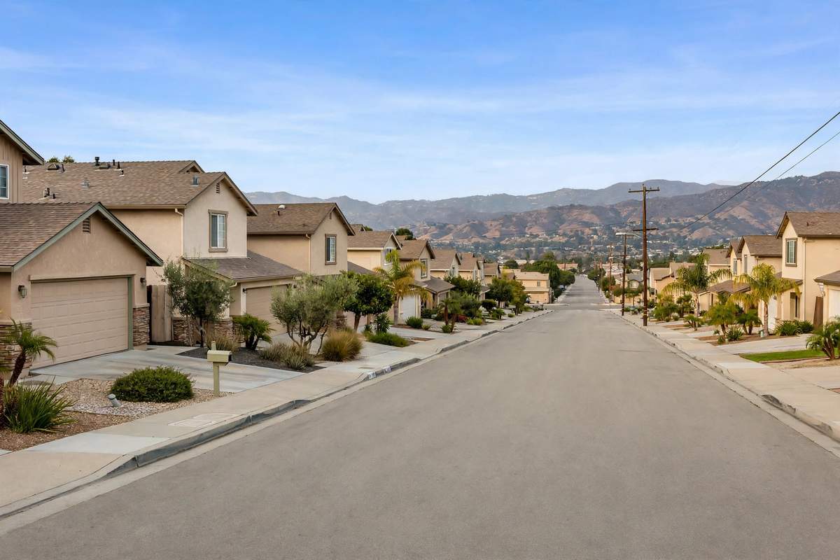 Central Simi Valley tract homes seen from above